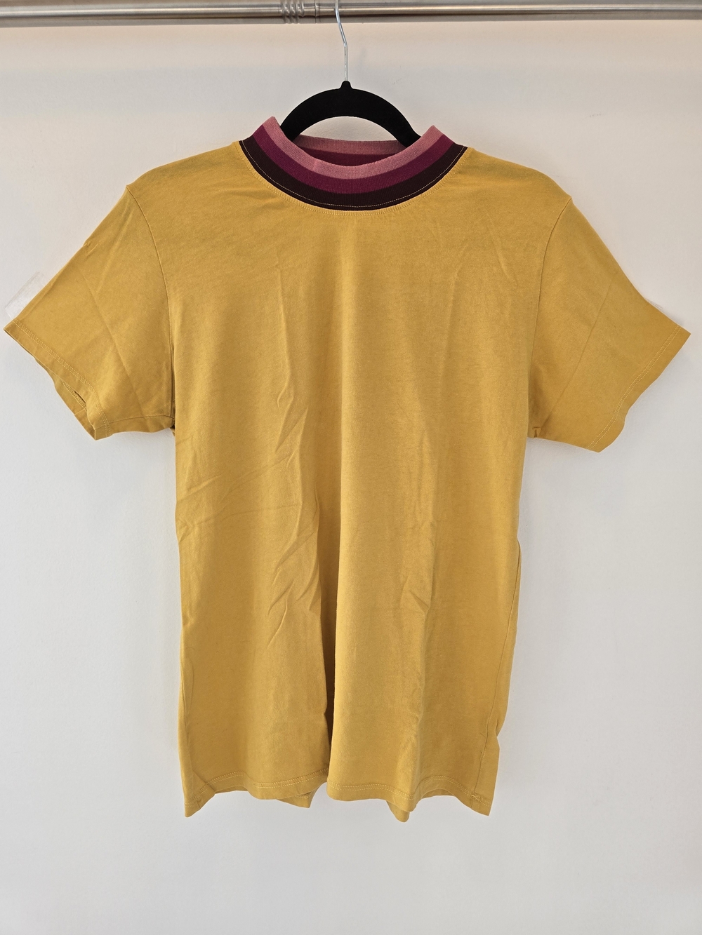 Big Bud Press - “Knitted Mock Neck Tee”- Color: Tequila Sunrise - Size: XS